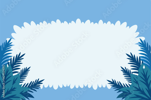 snow covered evergreen branches framing a blank ce (1).eps