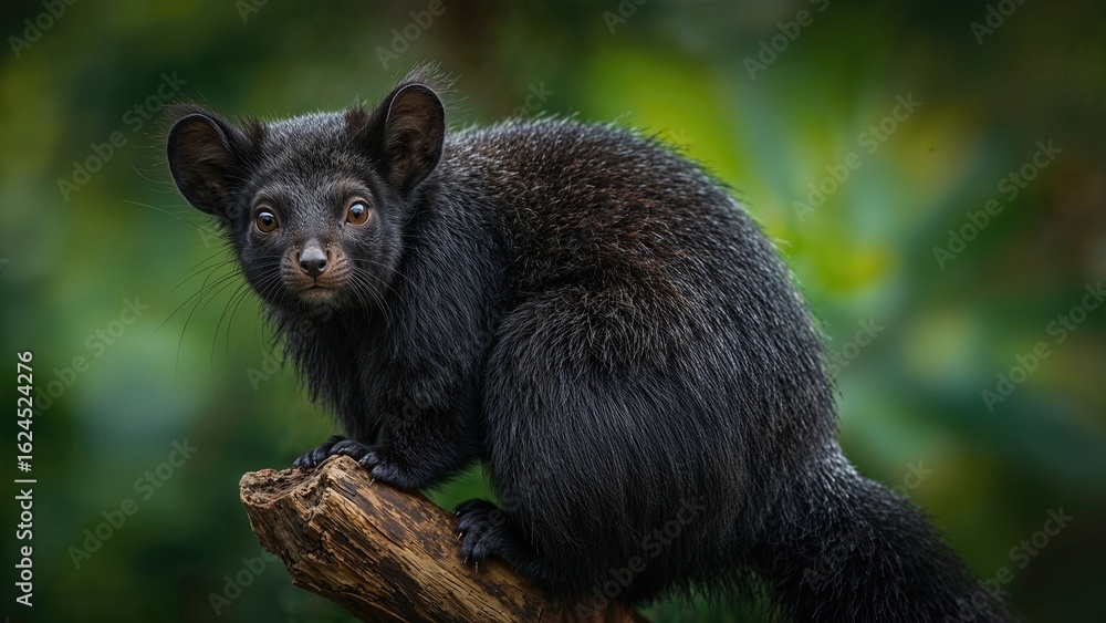 Fototapeta premium Massive Black Tree Squirrel