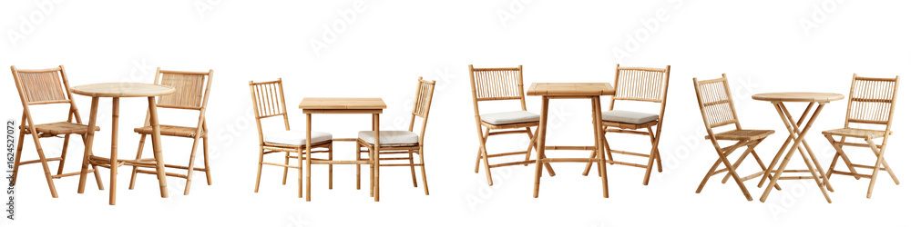 Outdoor Bistro Set Isolated - Rattan Furniture for Patio or Balcony Outdoor Bistro Set Isolated - Rattan Furniture for Patio or Balcony