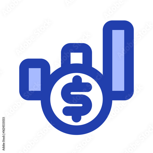 paid engagement blue icon