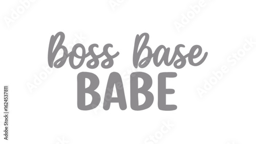 Boss babe base graphic design for women empowerment and motivational quote for strong female leaders icon