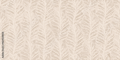 Subtle beige feather pattern with a textured organic feel and a repeating vertical design