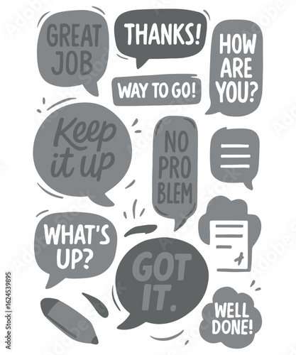 Uplifting Speech Bubbles for Daily Positivity