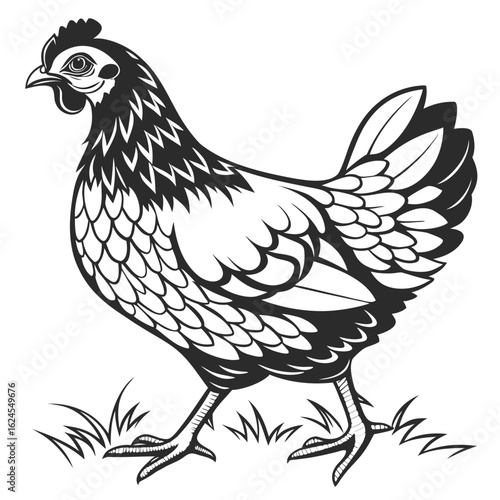 vector illustration of a chicken