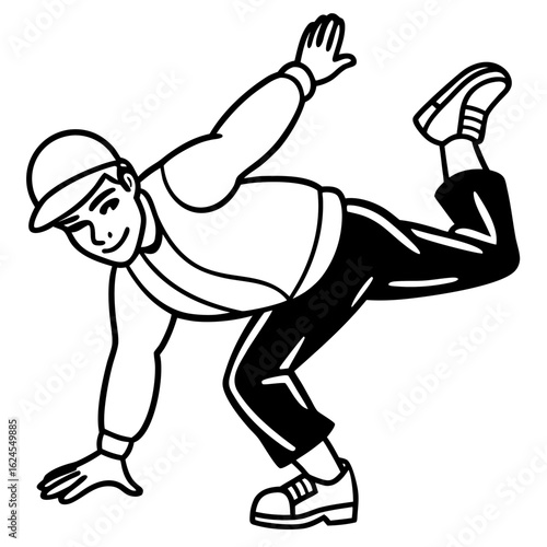 vector illustration of a man running