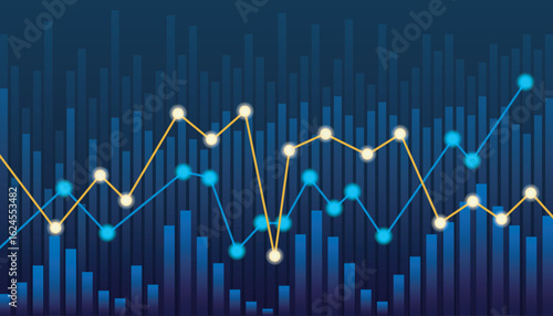 Financial Data Diagrams line charts