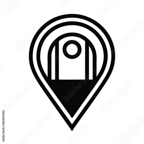 Location Marker Outline Vector Illustration