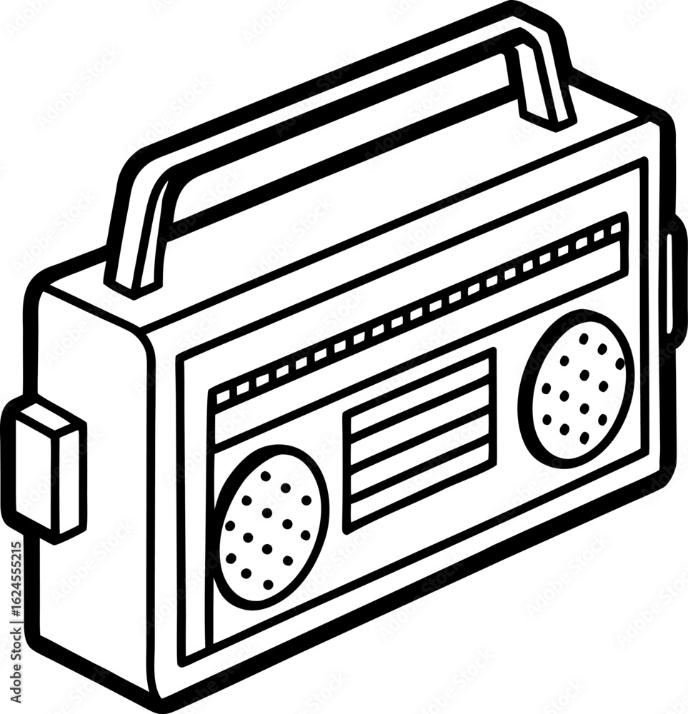 Fototapeta premium retro radio vector illustration