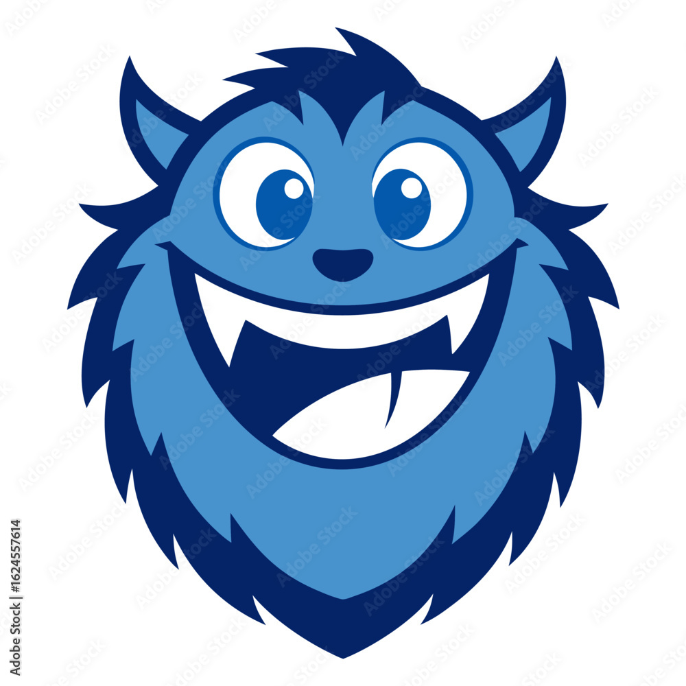 Fototapeta premium Silly Beast Mascot with Big Eyes for Humorous Vector Design