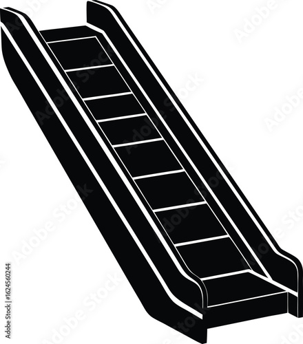 escalator step on white background.eps