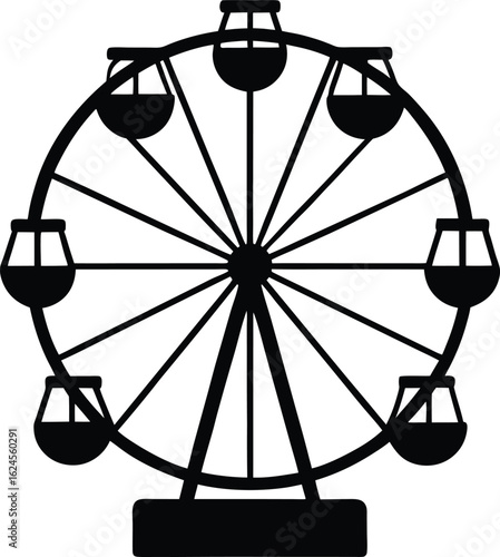 ferris wheel gondola on white background.eps