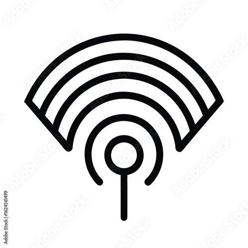Wi Fi Signal Outline Vector Illustration