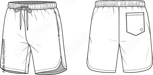 Technical flat sketch of a women's plain white racerback tank top, featuring a scoop neck and a comfortable fit, ideal for activewear, loungewear, or everyday layering basics.