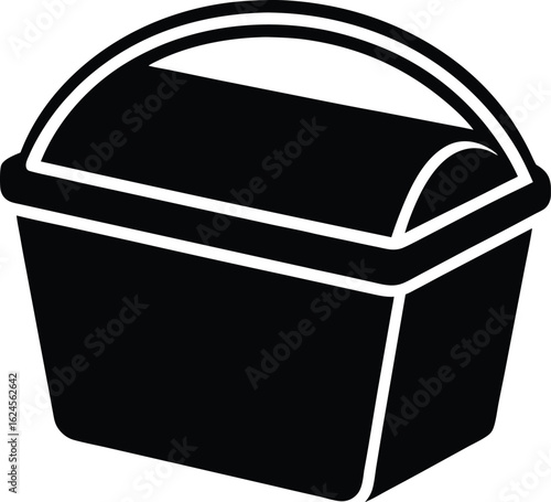 ice cream freezer lid on white background.eps