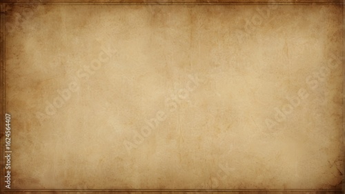 Vintage aged paper texture with a dark grunge border and empty center. Old parchment background for design and text.