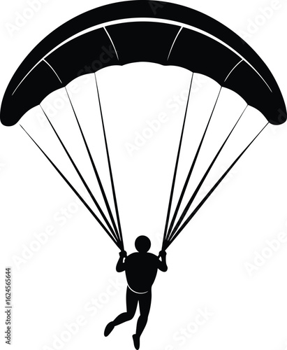 paraglider on white background.eps