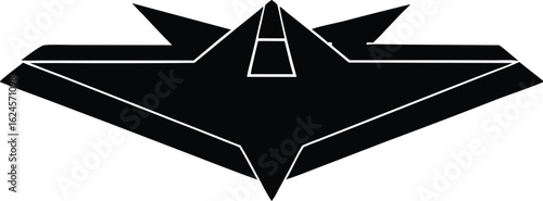 stealth bomber on white background.eps