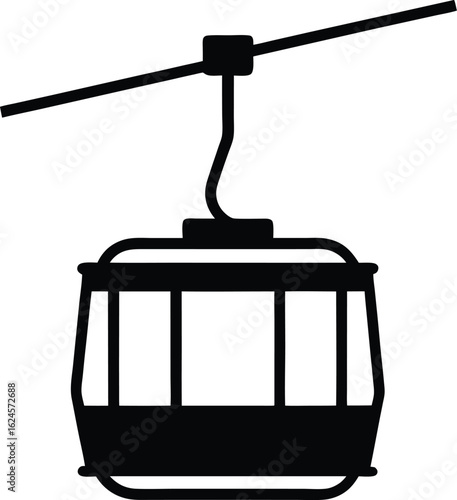 zipline trolley on white background.eps