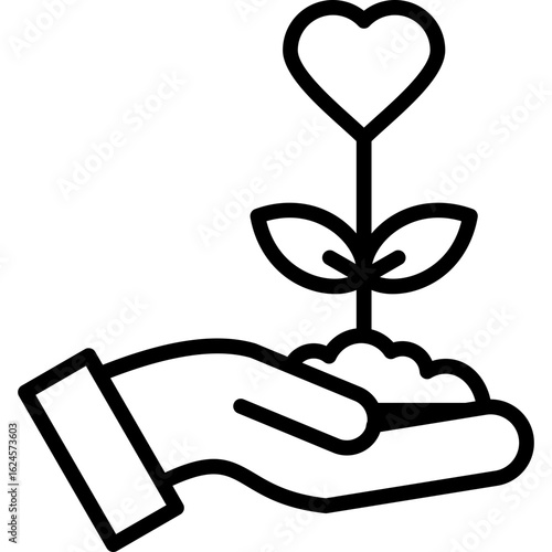 Charity line icon