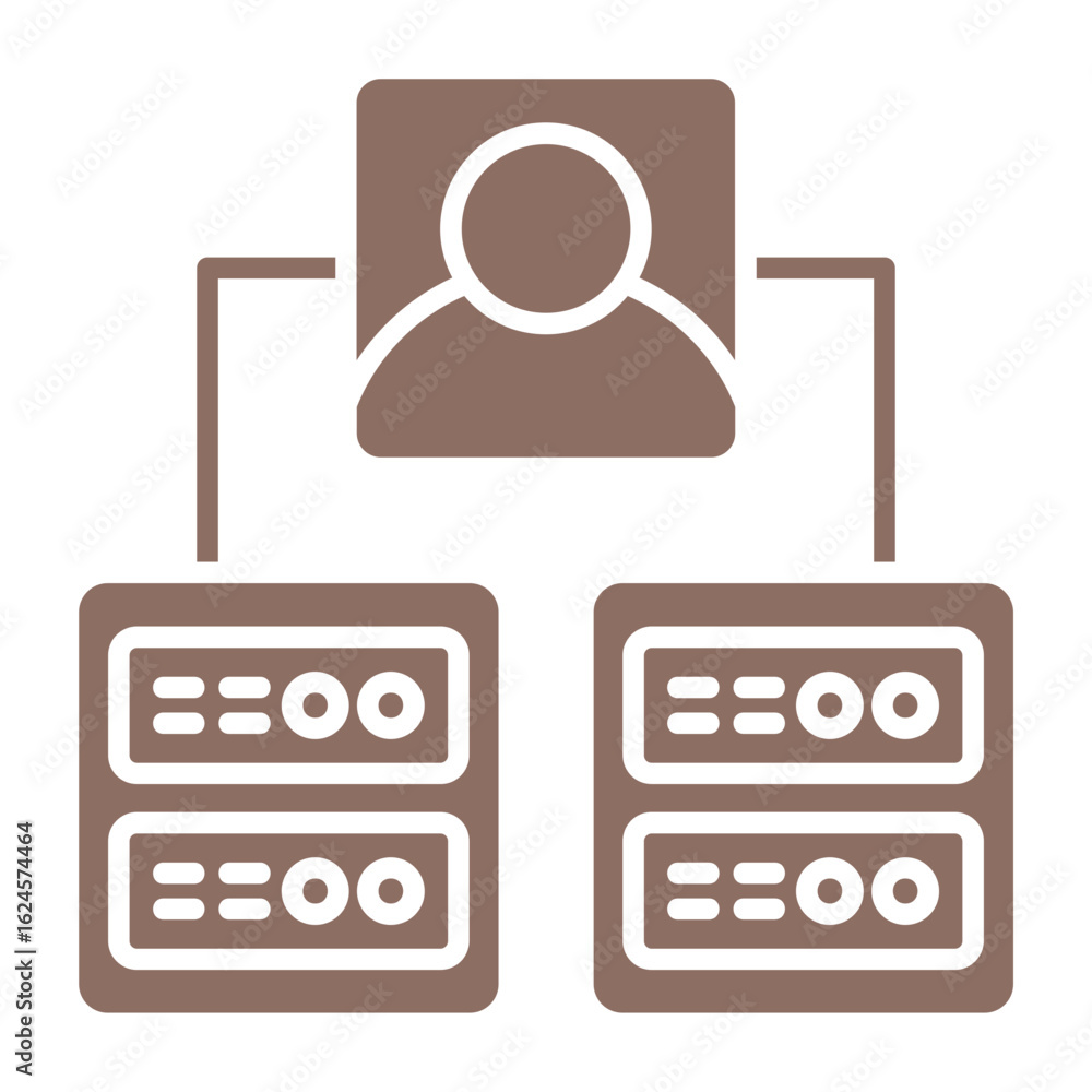 Fototapeta premium Client servers Icon