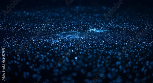 Ocean's Glittering Sapphire Captivating Water Surface Reflecting Night's Embrace