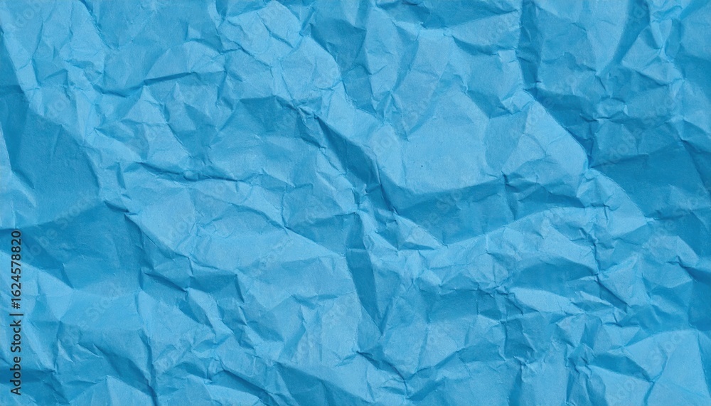 Obraz premium Crumpled Blue Paper Texture Background