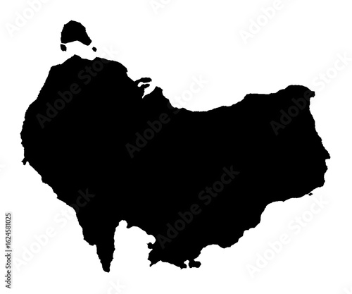 Black and white silhouette of the Australia map on a clean white background, featuring bold outlines and simple design. The minimalist style emphasizes geography and national identity.