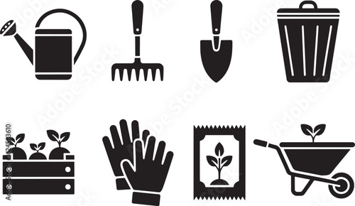 Gardening tools and supplies collection