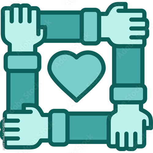Volunteers solid icon