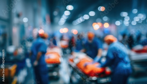 Wallpaper Mural Blurred medical scene, emergency responders Torontodigital.ca