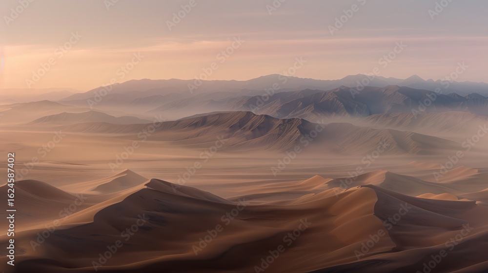 Naklejka premium Vast expanse of desert dunes