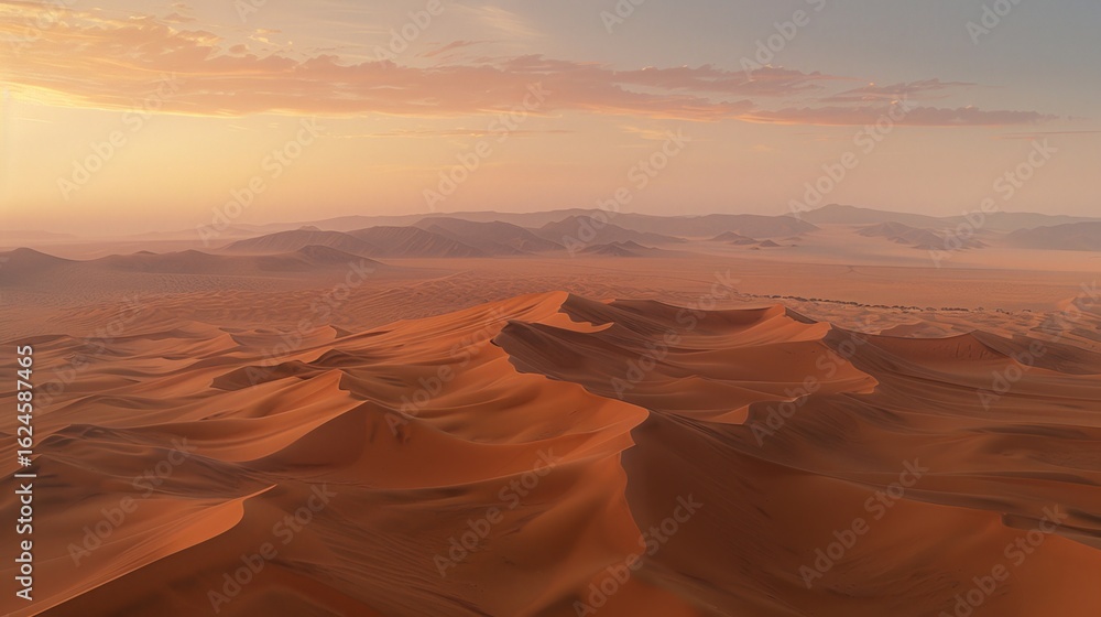 Naklejka premium Vast expanse of desert dunes