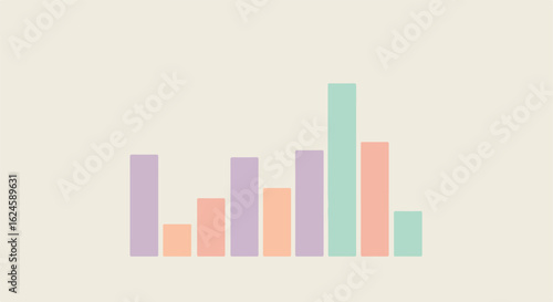 Pastel bar graph displaying statistical data on a light background for web use