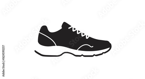 Isolated running shoe icon on white background to indicate physical activity