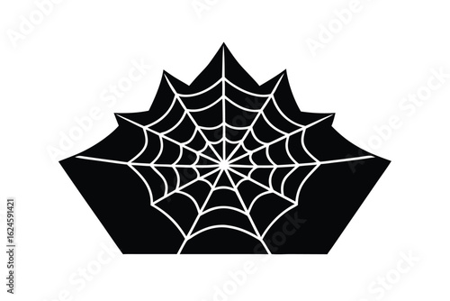 Halloween vector art of black spiderweb pattern, isolated