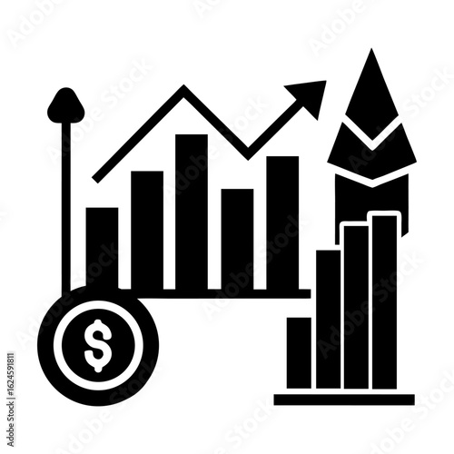 Editable Stock Market Vector Icons for Infographics and Apps.