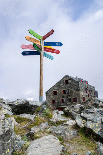 Britannia Hut in the Alps in Saas Fee, Switzerland