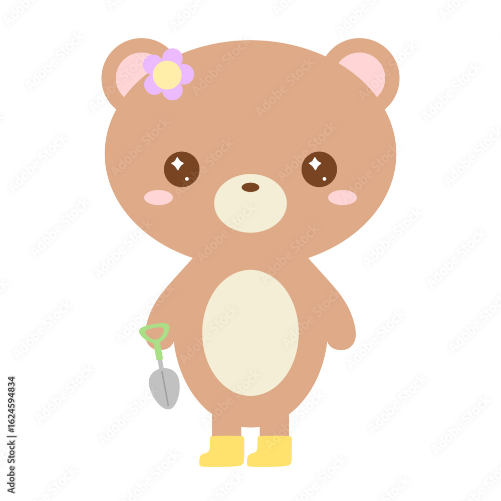 gardening bear vector gardening bear vector