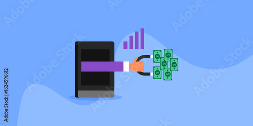 Digital income steams with mobile content, attract income and increase financial growth.