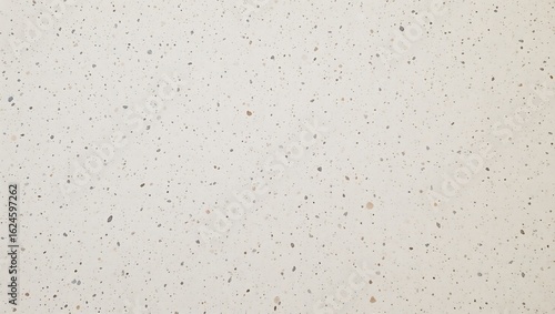 Speckled offwhite surface with small grey brown and beige flecks creating a neutral background texture.