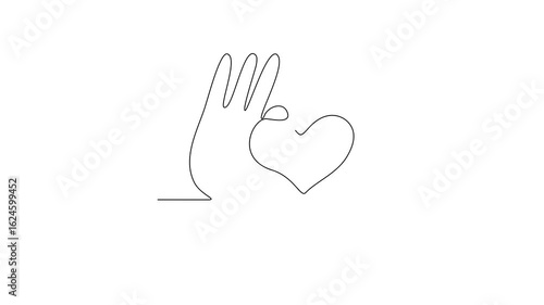 Animated self drawing of International Day of Charity video design illustration. International Day of Charity  themes design concept in simple linear continuous line. Great design for social campaign.