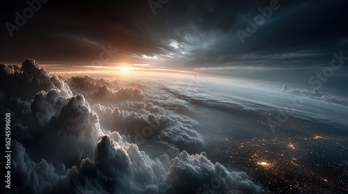 Earth sunrise seen from space