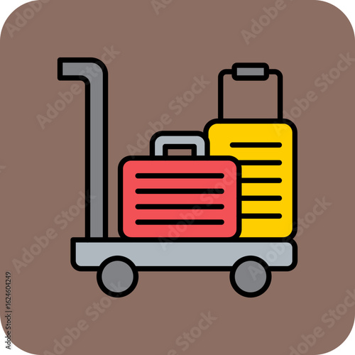 Luggage cart Icon