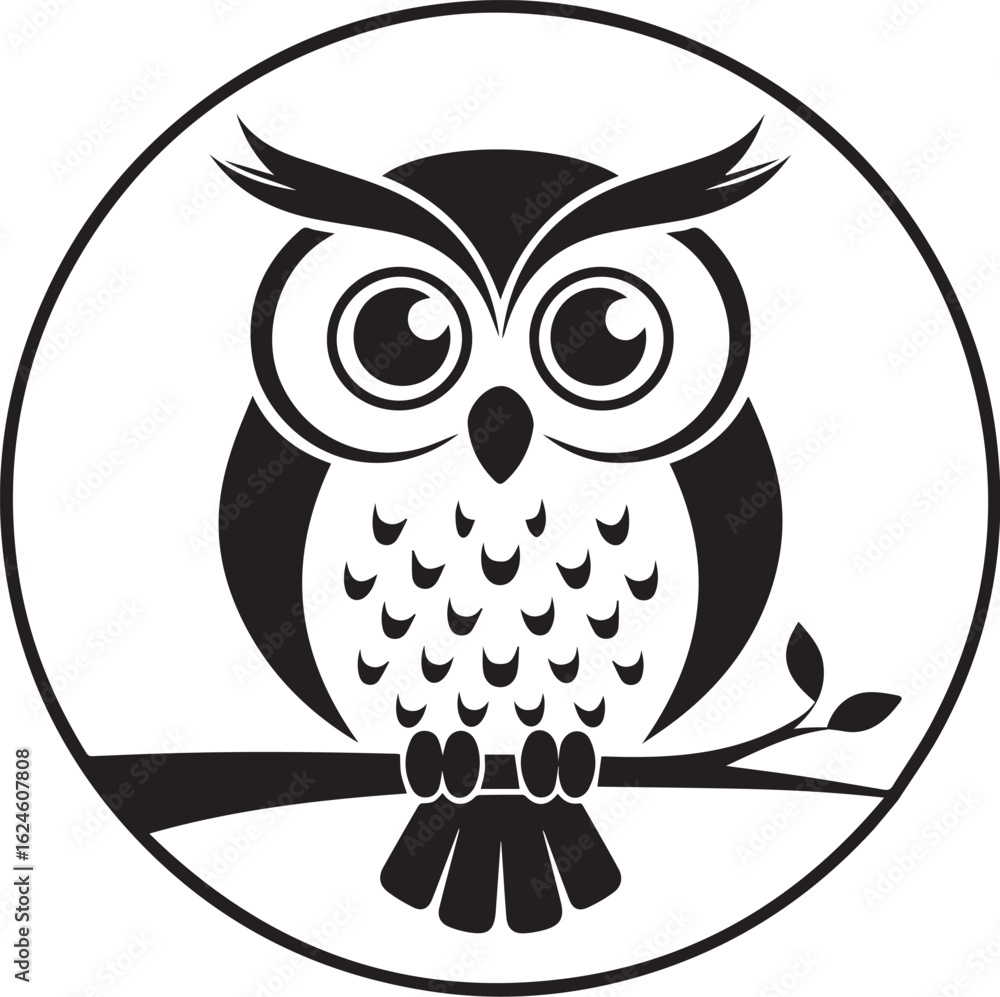 Naklejka premium Owl logo symbol vector Art, Icons, and Graphics for Designers