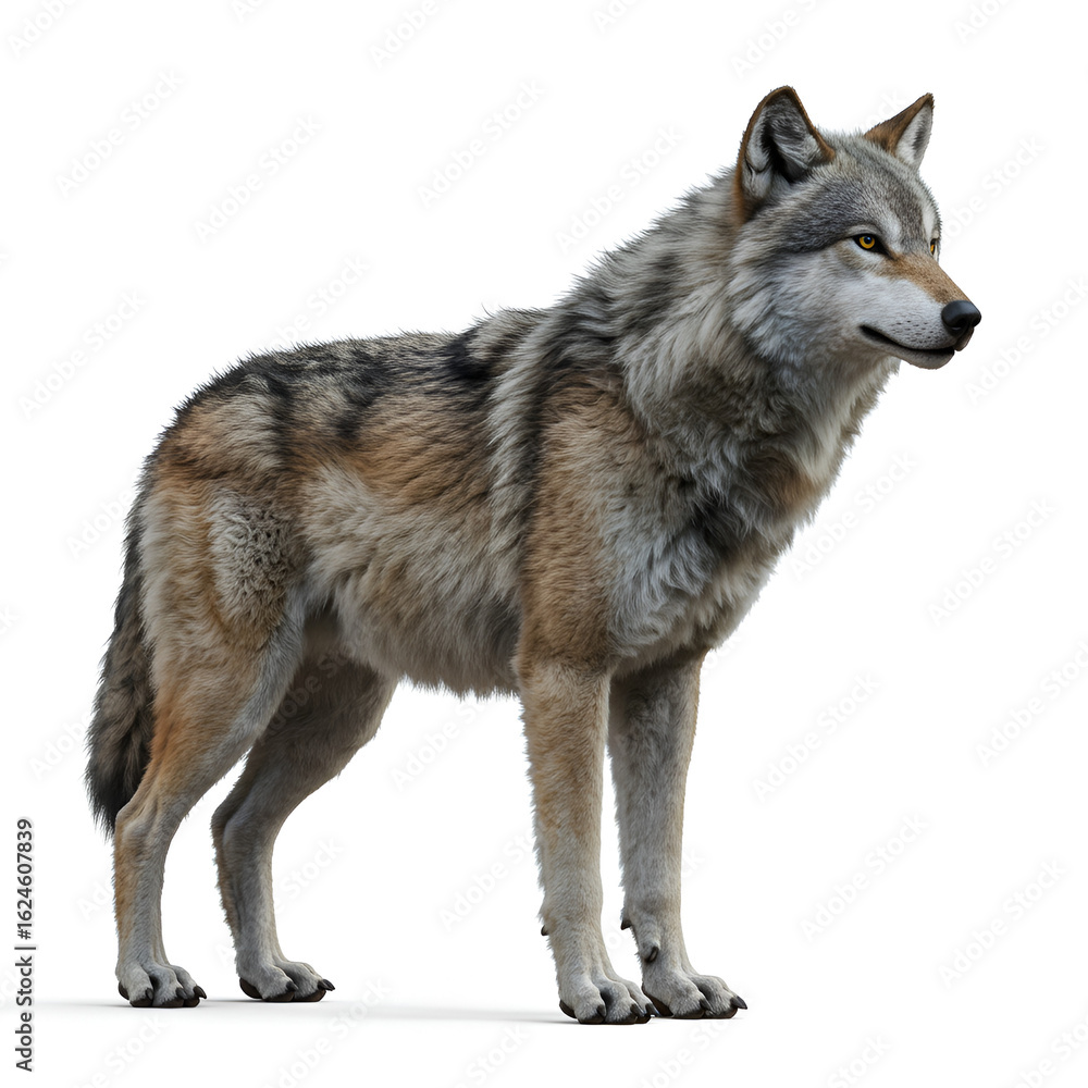 Obraz premium wolf isolated on white background