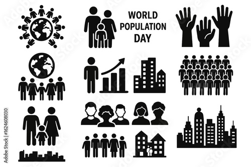 World Population Day, population, people, globe, family, demographics, growth, city skyline, crowd, human rights, global awareness, network, population 