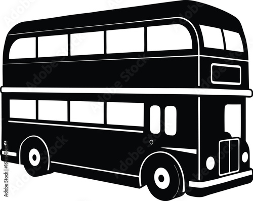 double decker bus on white background.eps
