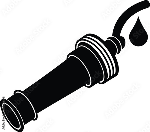 fire hose nozzle on white background.eps
