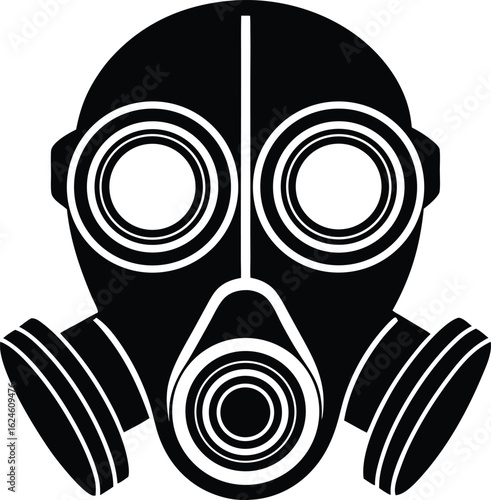 gas mask on white background.eps