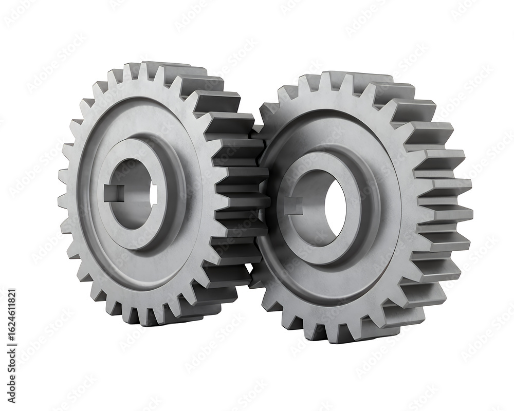 Modern gears turning smoothly represent industrial teamwork and progress Modern gears turning smoothly represent industrial teamwork and progress